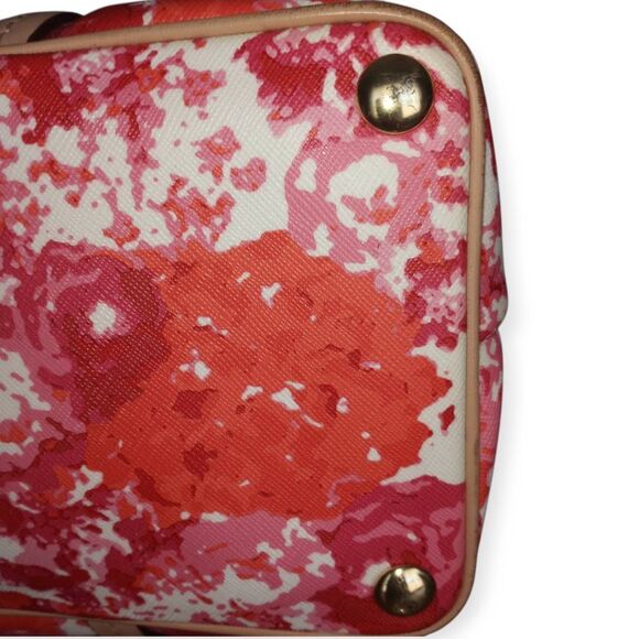 Coach Peyton Floral Cora Domed Satchel, Pink & Red #F31341 EUC. - Picture 7 of 12